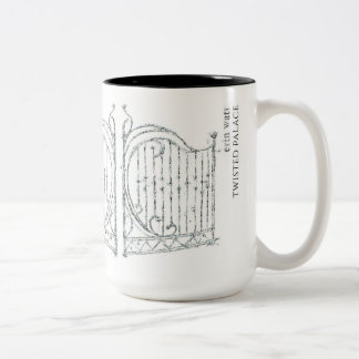 De Café Em Dois Tons Caneca unilateral torcida do palácio