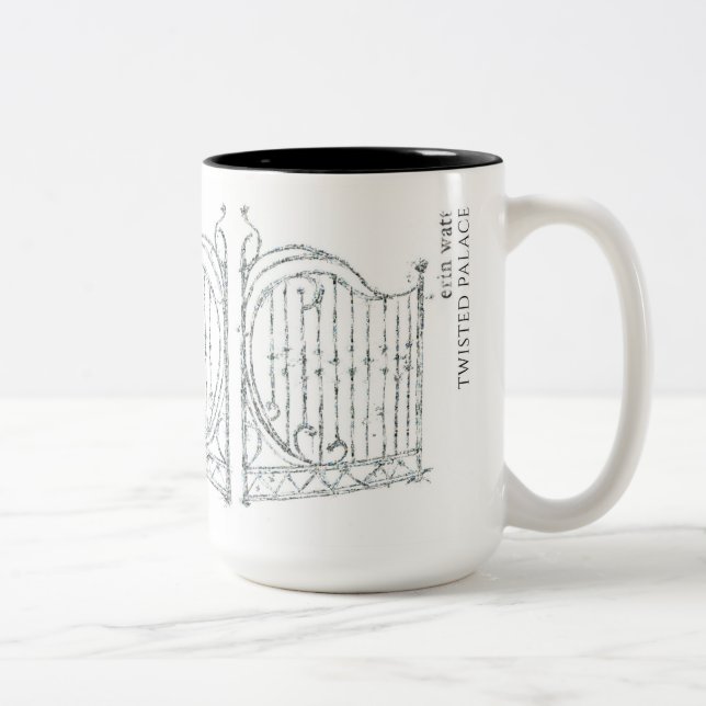 De Café Em Dois Tons Caneca unilateral torcida do palácio (Direita)