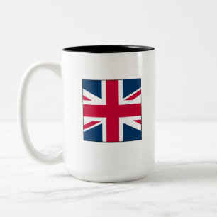 De Café Em Dois Tons Caneca Union Jack Pequena Duas Cores 15 oz