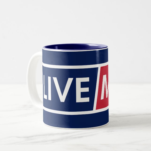 De Café Em Dois Tons Caneca Urban Statement LIVE MAD (Frente Esquerda)