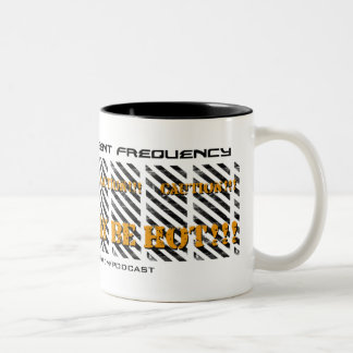 De Café Em Dois Tons Caneca urgente BG BRANCA do Grunge do CUIDADO da