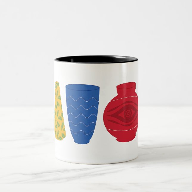 De Café Em Dois Tons Caneca Vasos Egípcios Modernos (Centro)