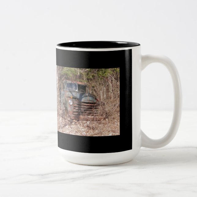 De Café Em Dois Tons Caneca velha do ferro (Direita)