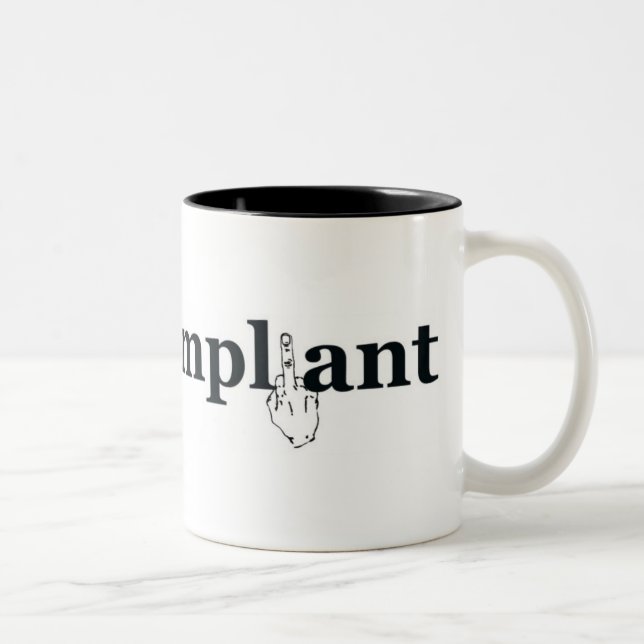 De Café Em Dois Tons Caneca velho grande Não-Complacente (Direita)