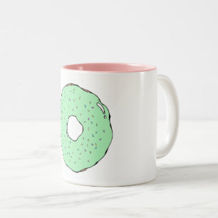 De Café Em Dois Tons Caneca verde da rosquinha