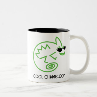 De Café Em Dois Tons Caneca verde do camaleão