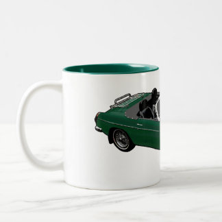 De Café Em Dois Tons Caneca verde do roadster