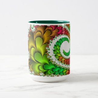De Café Em Dois Tons Caneca verde do teste padrão