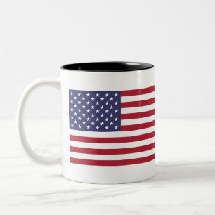 De Café Em Dois Tons Caneca Vermelha Branca Azul Estrelas Listras Bande