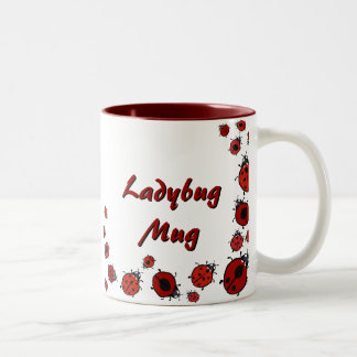 De Café Em Dois Tons Caneca vermelha do joaninha