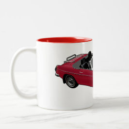 De Café Em Dois Tons caneca vermelha do roadster