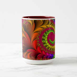 De Café Em Dois Tons Caneca vermelha do teste padrão do design