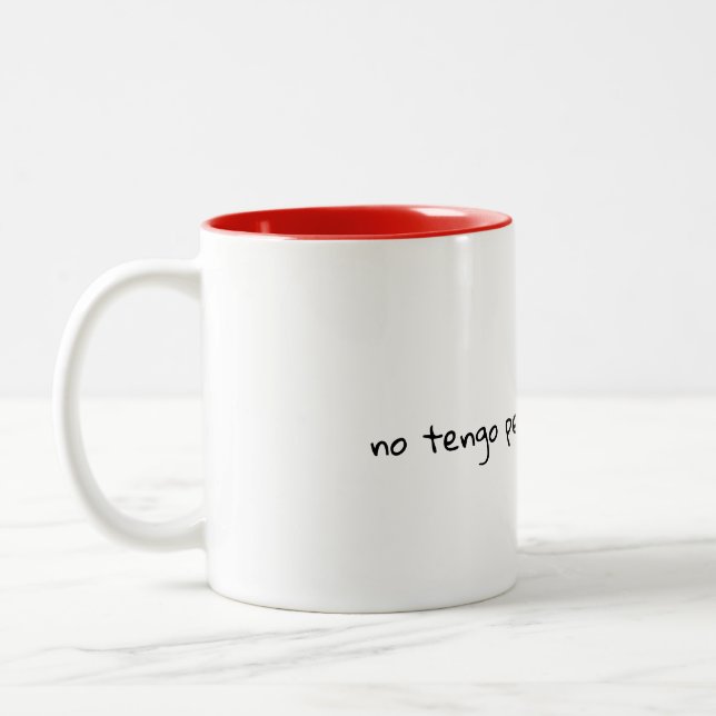 De Café Em Dois Tons Caneca Verso Espanhol Fofo (Esquerda)