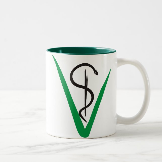 De Café Em Dois Tons Caneca Veterinária (Direita)