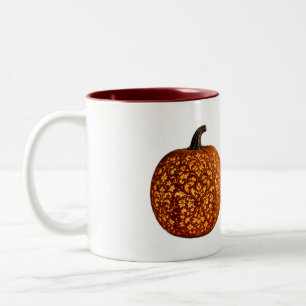De Café Em Dois Tons Caneca Victorian Lace Pumpkin II