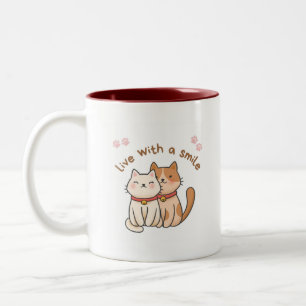 De Café Em Dois Tons Caneca Viva Com Sorriso