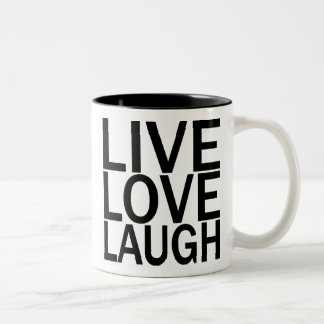 De Café Em Dois Tons Caneca viva do riso do amor