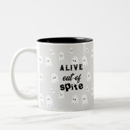 De Café Em Dois Tons Caneca Viva por Rancor com fantasmas fofos