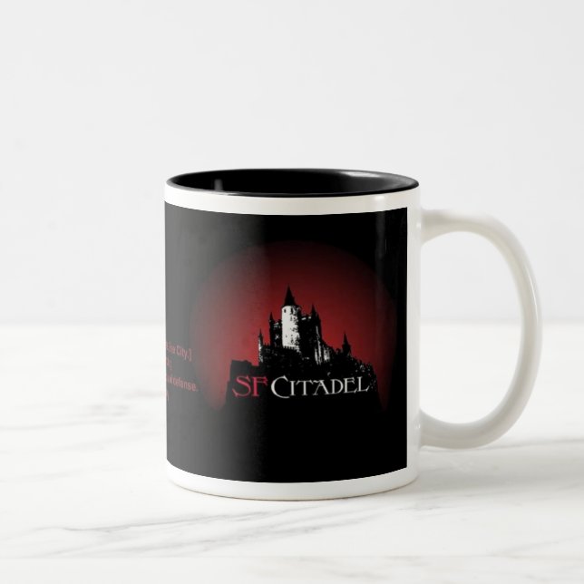 De Café Em Dois Tons Caneca w/logo1 da citadela (Direita)