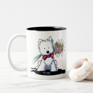 De Café Em Dois Tons Caneca Westie Príncipe do Dia dos Namorados