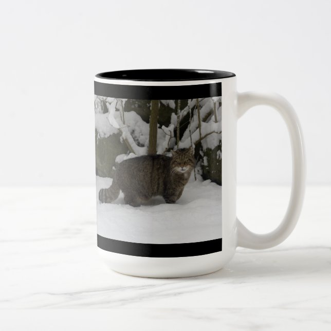 De Café Em Dois Tons Caneca - wildcat escocês (Direita)