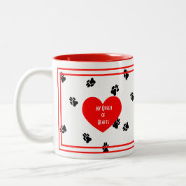 De Café Em Dois Tons Caneca Wirehaired dos corações do Dachshund