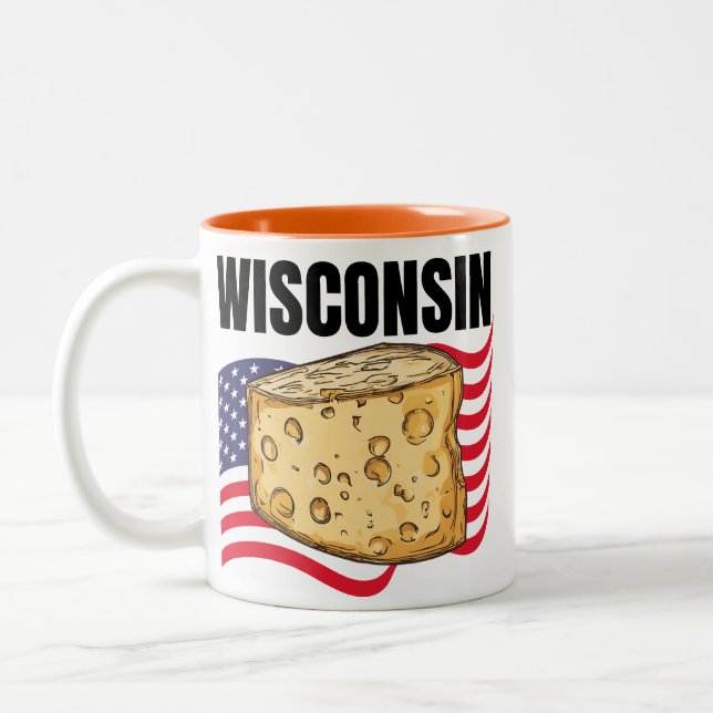 De Café Em Dois Tons Caneca Wisconsin Two-Tone (Esquerda)