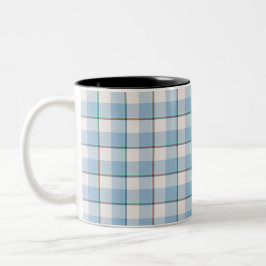 De Café Em Dois Tons Caneca Xadrez Pink Cloud e Blue Lagoon