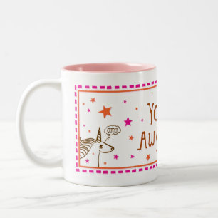 De Café Em Dois Tons caneca you=awesome