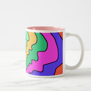 De Café Em Dois Tons cara reflections1 da caneca