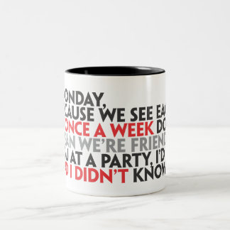 De Café Em Dois Tons Cara segunda-feira Caneca