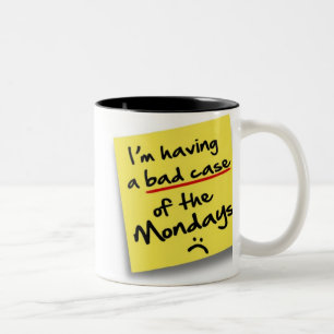 De Café Em Dois Tons Cargo SEGUNDAS-FEIRAS - caneca