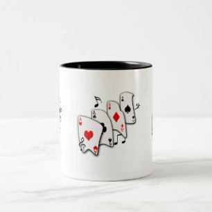 De Café Em Dois Tons Cartões musicais - caneca