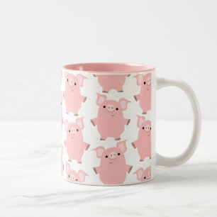 De Café Em Dois Tons Cartoon Bonito Inquisitivo Caneca