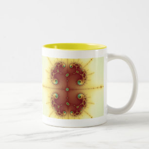 De Café Em Dois Tons Cérebro - caneca do Fractal