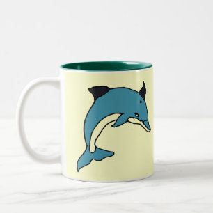 De Café Em Dois Tons CH que pula a caneca do golfinho