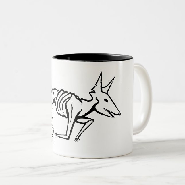 De Café Em Dois Tons Chacal 11oz Rotting. Caneca (Frente Esquerda)