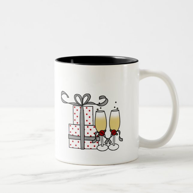 De Café Em Dois Tons Champagne e caneca dos presentes (Direita)