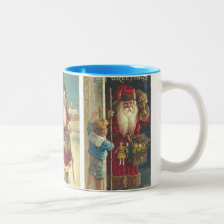 De Café Em Dois Tons Chocolate quente da caneca do Natal do papai noel