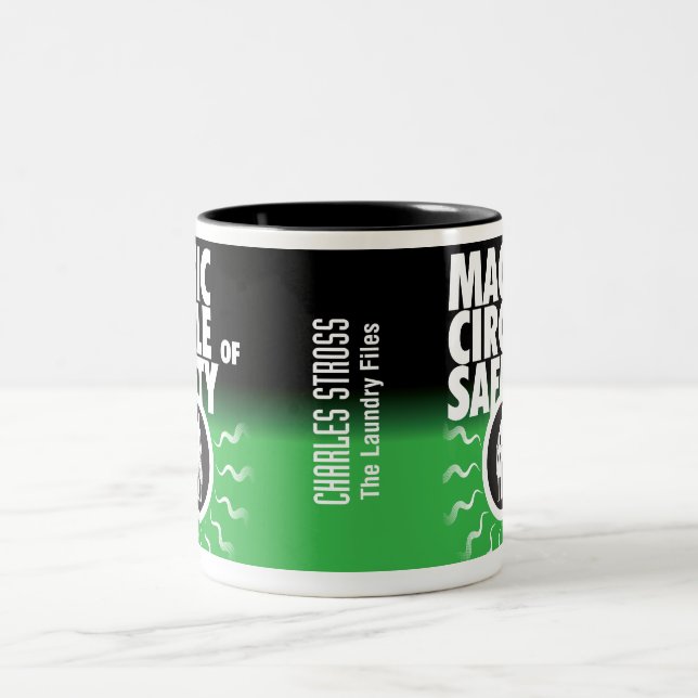 De Café Em Dois Tons Círculo mágico da caneca da segurança (Centro)