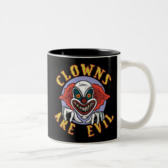 De Café Em Dois Tons Clows é caneca má do Dois-Tom (Direita)