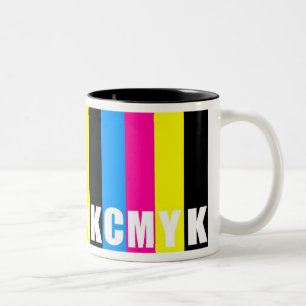 De Café Em Dois Tons CMYK - caneca