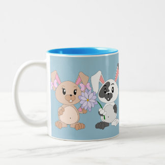 De Café Em Dois Tons Coelhos - caneca