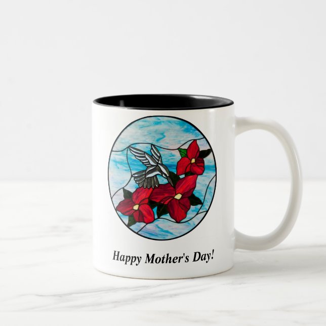 De Café Em Dois Tons Colibri e caneca das flores (Direita)