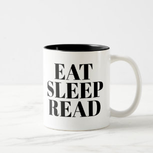 De Café Em Dois Tons Comer Suspensão Ler caneca   Cute Book Lover Mug