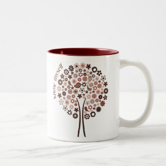 De Café Em Dois Tons Conheça Thyself - caneca da árvore
