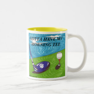 De Café Em Dois Tons Conseguiu ter minha caneca do golfe do T da manhã