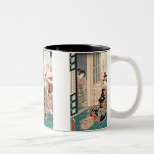 De Café Em Dois Tons Conto da caneca Courtesan Shiratama (3 imagens)
