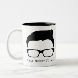 De Café Em Dois Tons Conversa Nerdy a mim caneca