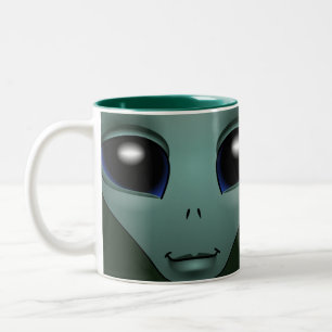 De Café Em Dois Tons Copos cinzentos do Extraterrestrial da caneca